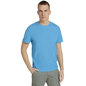 TOM TAILOR Uomini T-shirt in gemêleerde look 1025994, 27051 - Aqua Blue Grindle Melange, S