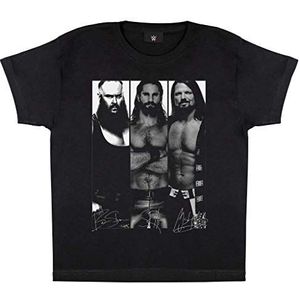 WWE Superstars Braun Strowman, Seth Rollins, AJ-Arten T-shirt, Kinderen, 116-182, Schwarz, Officiële Koopwaar