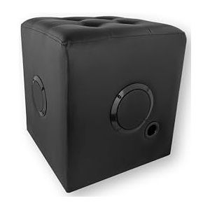 Caliber Bluetooth Speaker Poef met Speaker - Hocker Met Ingebouwde Bluetooth Speakers - 3 speakers - Comfortabel en stijlvol - Zwart - Batterijduur van 5 uur
