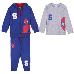 CERDÁ LIFE'S LITTLE MOMENTS Spiderman 3-delige sweatshirtset, lange mouwen, blauw, regular voor kinderen, Azul, 5-6 jaar