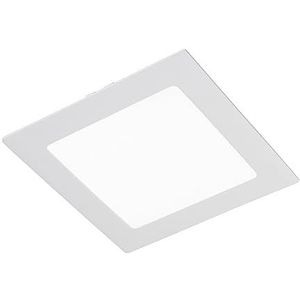 CristalRecord Novo Plus LED-inbouwspot, extra vlak, 12 W, vierkant, meervoudige temperatuur, 12 W, wit, Ø173 x 22 mm