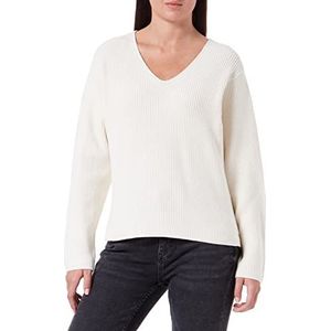 TOM TAILOR Denim Dames Pullover met V-hals 1034652, 10348 - Gardenia White, XS