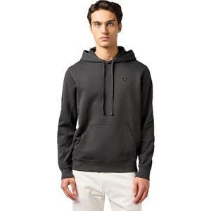 Wrangler - Sign Off - Hoodie - Faded Black - 100% Katoen