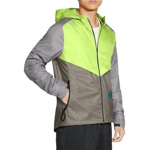 Nike Windrunner Trail Running Jacket voor heren (Small, Light Lemon Twist/Moon Fossil/College Grey/Bright Spruce), XL, grijs, XL