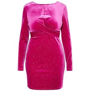 SANIKA Mini-jurk met lange mouwen voor dames, roze, L