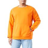 Colina Gebreid sweatshirt voor heren met ronde hals polyester oranje maat L, oranje, L