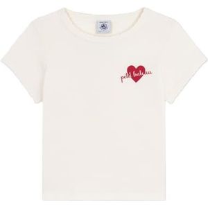 Petit Bateau Bedrukt T-shirt voor kinderen met korte mouwen, Milk, 12 Jaren