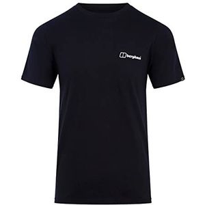 Berghaus Heren Snowdon kleur Logo korte mouw Tee, Jet Black, 2X-Large