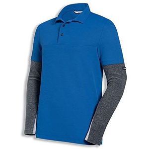Uvex Cut Nanoflex Werkhemd voor heren, blauw poloshirt voor mannen, mouwen met snijbescherming, niveau 5, XXL