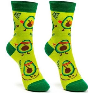 Kylie Crazy Pak sokken halve schacht maat 28-35 avocado, Meerkleurig, 28-35