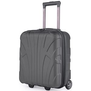 Suitline Handbagage hardcase koffer trolley rolkoffer reiskoffer, grafietgrijs, 45 cm, Underseat handbagage 45 cm, cabinekoffer geschikt voor vervoer onder de passagiersstoel