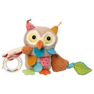 SIGIKID 42185 actieve uil baby activity PlayQ meisjes en jongens babyspeelgoed aanbevolen vanaf 6 maanden meerkleurig, 20 x 14 x 11 cm