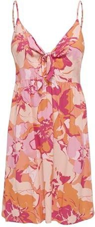 ONLY - ONLNOVA JULES - Zomerjurk - Oranje - Bloemenprint - Mouwloos