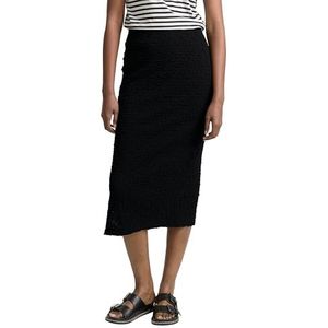 TOM TAILOR DENIM - Kokerrok - Zwart - 3/4 Lengte - Katoen