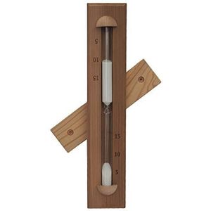 HSE Deluxe ceder wandgemonteerde roterende sauna zandtimer (15 minuten, wit)