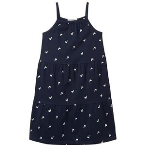 TOM TAILOR meisjes jurk, 35354 - Dark Blue Glitter Dolphin, 92/98 cm