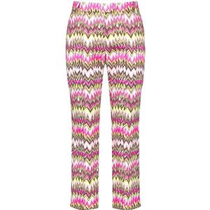 Gerry Weber Dames 120038-31291 broek, groen/paars/roze print, 38, Groen/paars/roze opdruk, 38