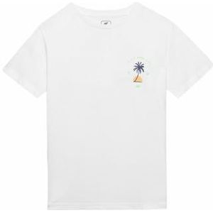 4F JUNIOR T-shirt M1130 wit 140 voor kinderen