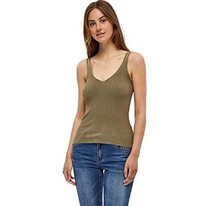 Desires Dames Geisha Rib Singlet Cami Shirt, Zeemeermin Groen, S