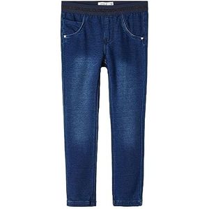 NAME IT Meisjes Nmfsalli Dnmtorina Swe Legging Noos broek, Dark Blue Denim/Detail: Dark Sapphire Lurex, 1-2M 56, Dark Blue Denim/Detail: Dark Sapphire Lurex, Eén maat