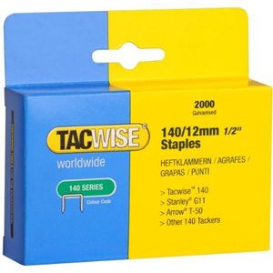 Tacwise 0348 type 140/12 mm verzinkte nietjes, 2.000 stuks