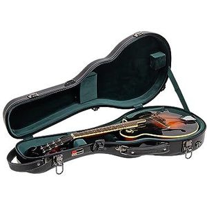 Crossrock Glasvezel mandoline hoes - universeel ontworpen voor zowel A- als F-stijl, met accessoirevak, rugzakriemen, TSA-slot - zwart (CRF2020MAFBK)