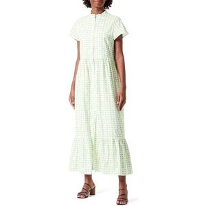 IKITA Dames maxi-jurk met allover-print 19323122-IK01, groen, S, Maxi-jurk met allover-print, S