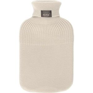 Fashy Warmwaterkruik 2,0 l met gebreide hoes, beige