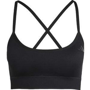 adidas Mujer Workout Essentials Knit Light Support Padded Bra, black, XS