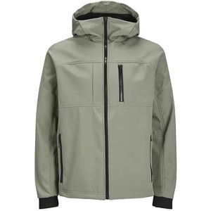 JACK&JONES JCOPRIME Embroidery Softshell jas voor heren, agave green, L, agave green, L