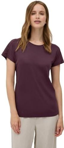 Cecil - T-shirt - Mulberry Red - Etskant-look