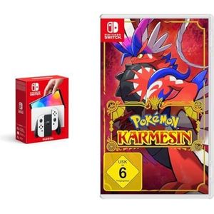 Nintendo Schakelconsole (OLED-model) wit & NIN Pokémon Karmesin 06
