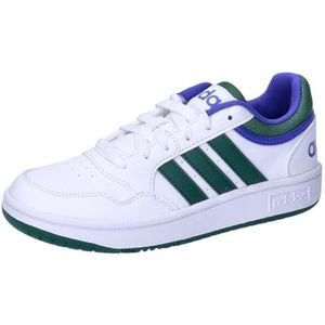 adidas Hoops 3.0 Schoenen voor kinderen, lage schoenen zonder voetbal, FTWR White/Collegiate Green/Lions Blue, 32 EU, meerkleurig (Ftwr White Collegiate Green Lions Blue), 32 EU