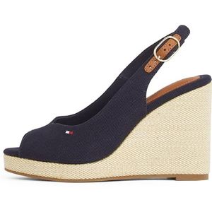 Tommy Hilfiger - Sandalen - Slingback - Katoen - Zwart
