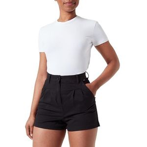 Tommy Jeans Dames TJW Claire HR geplooide shorts, zwart, 30W, Zwart, 30W