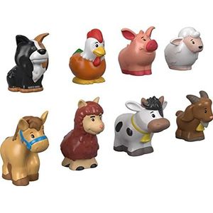 Fisher-Price GFL21 Little People boerderij set 8 schattige boerderij dieren figuren speelgoed cadeau voor kinderen vanaf 1 jaar