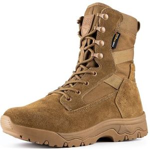 FREE SOLDIER Tactische laarzen voor heren, militaire laarzen, bruin, dun, niet waterdicht, 40 EU