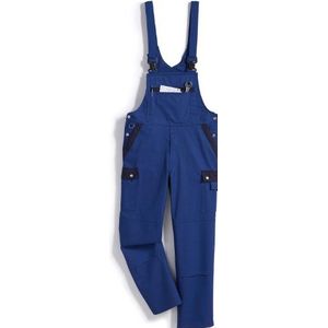 BP Profiel 1844-720-113 tuinbroek - stretch bretels - verstelbare tailleband - zakken voor kniebeschermers - 65% polyester, 35% katoen - normale pasvorm - maat: 60 - kleur: koningsblauw/donkerblauw