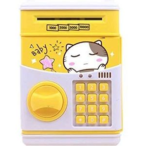 Local Makes A Comeback Kunststof spaarpot met muziek voor het wachtwoord van het speelgoed voor kinderen, intelligente spaarpot voor geld van de rol, gele katje