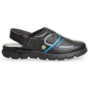 Abeba 37331 ""Dynamische"" ESD-Occupational-Clog Schoen, 37, Zwart/Blauw, 1