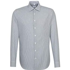 Seidensticker Zakelijk overhemd voor heren, shaped fit, strijkvrij, Kent-kraag, lange mouwen, 100% katoen, blauw (donkerblauw 19), 40