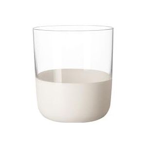 Villeroy & Boch - Manufacture Rock blanc Whiskyglas Set, 4-delig. Glazenset voor whisky en cocktails, 250 ml, Kristalglas, Mat wit leisteeneffect