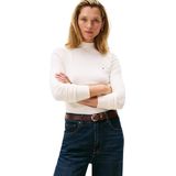 Tommy Hilfiger - Pull CO Jersey FINE GG Mock-NK LS SWT - Geel - Dames