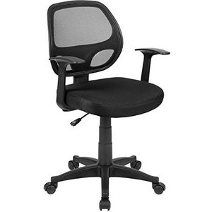 Flash Furniture Zwarte middenrug bureaustoel, stof, product in inch (l x b x h): 24,0 x 21,0 x 39,0