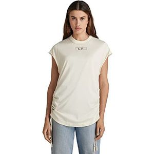 G-STAR RAW Lash Tape Cap SL T-shirt voor dames, wit (Papyrus 4107-d113), XXS
