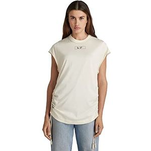 G-STAR RAW Lash Tape Cap SL T-shirt voor dames, wit (Papyrus 4107-d113), XXS