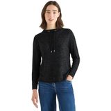 CECIL Cosy Melange Shirt met lange mouwen Black Melange L