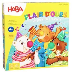 HABA Nasenbär - Heb je de juiste flair? – kaart- en dobbelspel voor kinderen vanaf 4 jaar – eenvoudige regels voor snel spel – voor maximaal 4 spelers – 2010881002