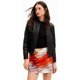 Desigual - Toronto - Leren Jas - Getailleerd - Effen - Vrouwen