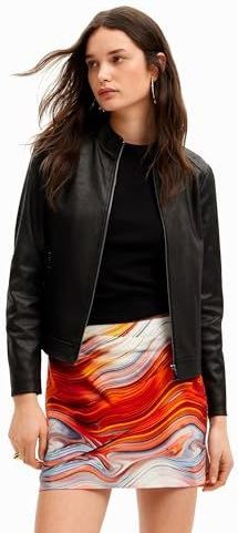 Desigual - Toronto - Leren Jas - Getailleerd - Effen - Vrouwen